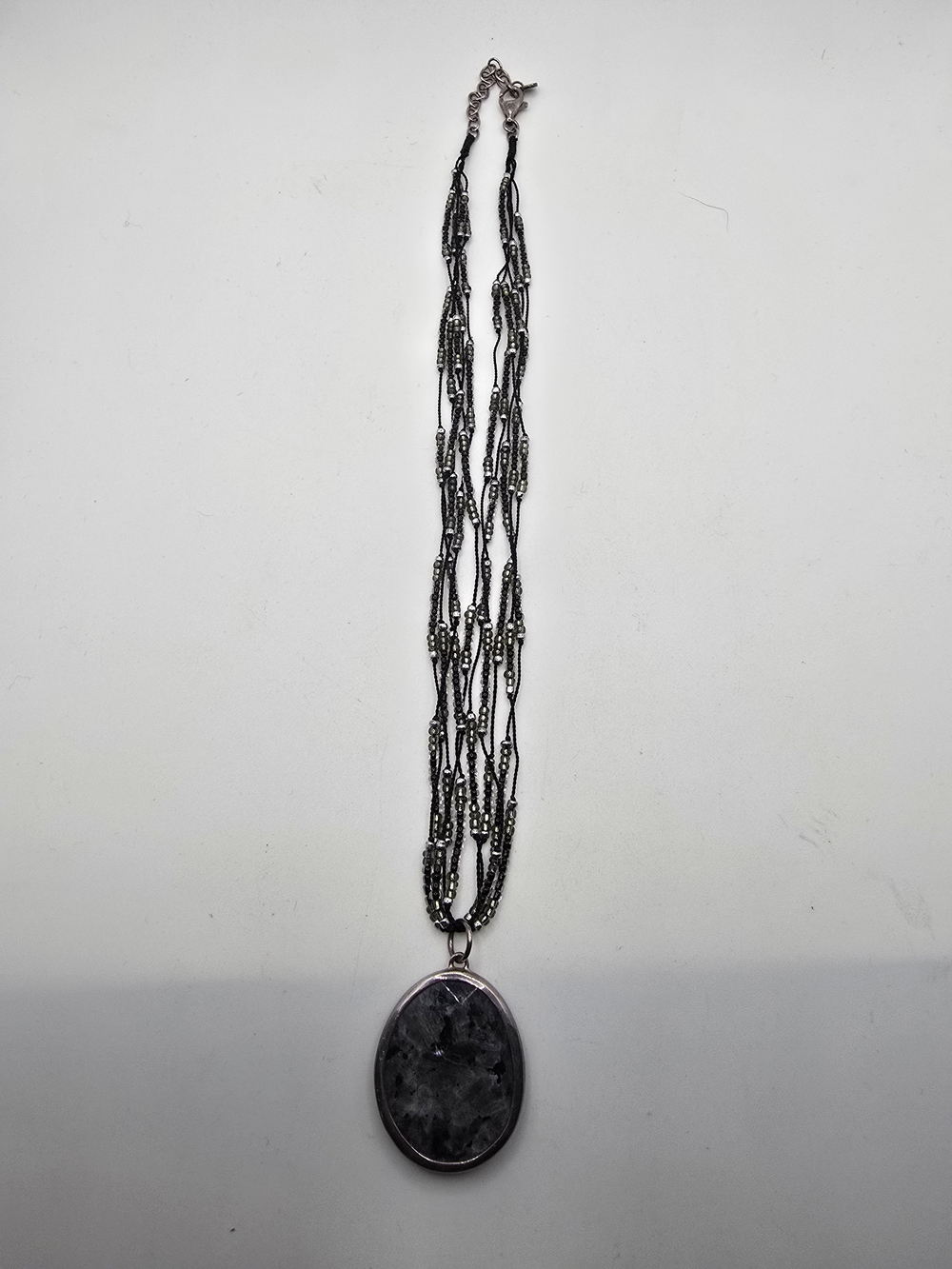 Silpada "Stormy Night" Multi Strand Black Beaded Necklace - Picture 4 of 7